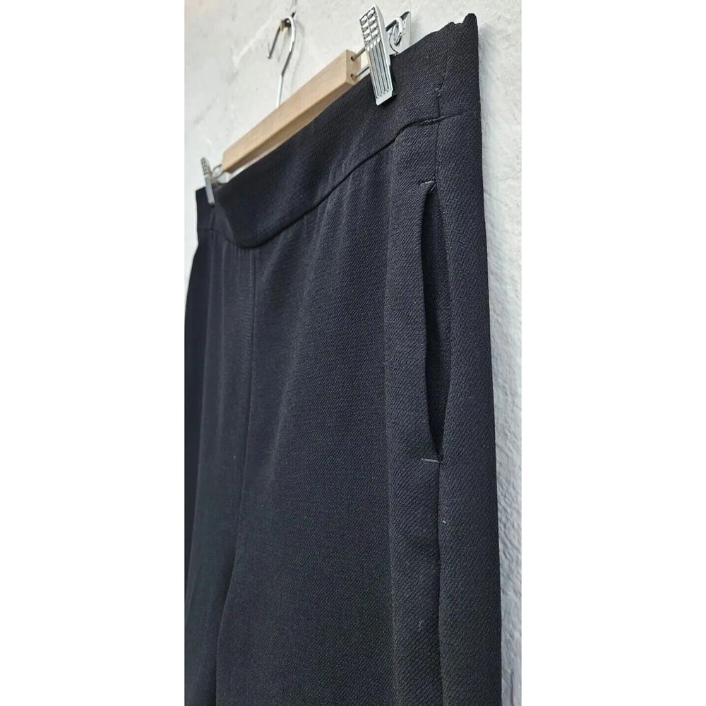 Rosetta Getty Pants 8 Black Cropped Pull On High Waist Straight Leg Trousers - Picture 3 of 13